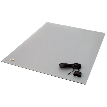 Transforming Technologies 30" x 72" x .080", Gray, Rubber Table Mat, Including Hardware MT3072GY